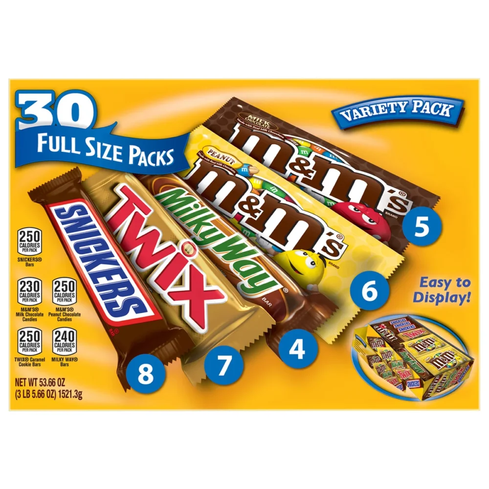M&M's, Snickers and More Chocolate Candy Bars, Variety Pack, 30-count - Image 5