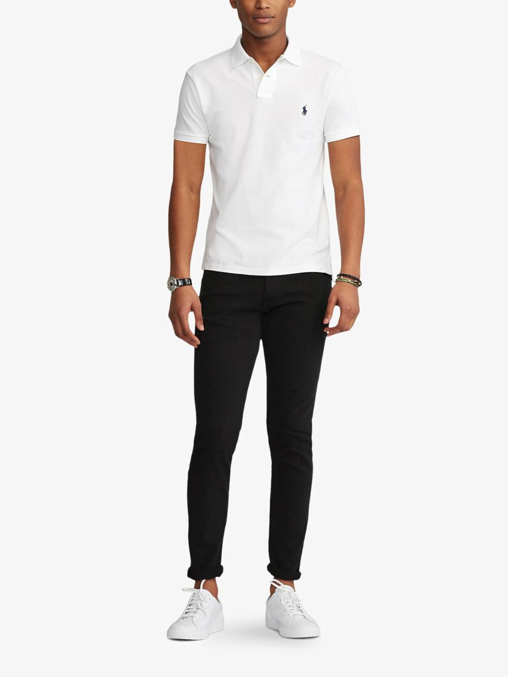 Slim Fit Mesh Polo Shirt - Image 2