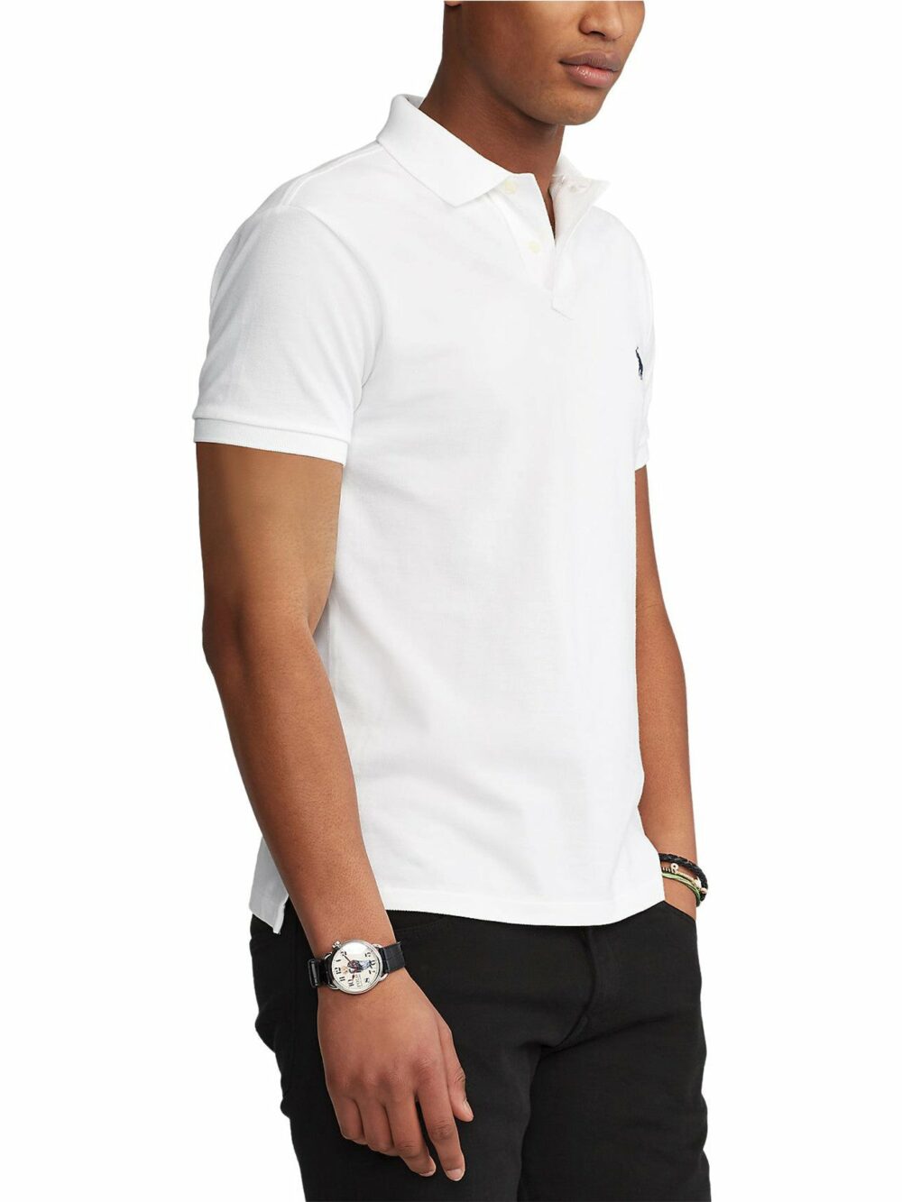 Slim Fit Mesh Polo Shirt - Image 3