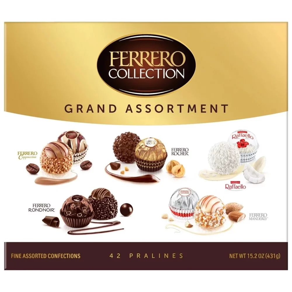【Flash Sale】Grand Assortment 42 Piece Gift Box | Rocher, Raffaello, Rondnoir, Manderly, Cappuccino - Image 3