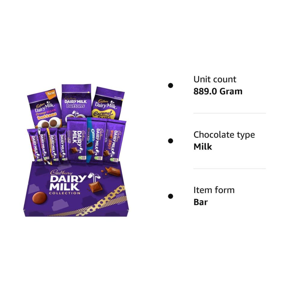 【Flash Sale】Cadbury Dairy Milk Big Night In Chocolate Hamper, Gift Box of 10 Assorted Bars and Bags, 1.04 Kg Bulk Box, Selection - Image 7