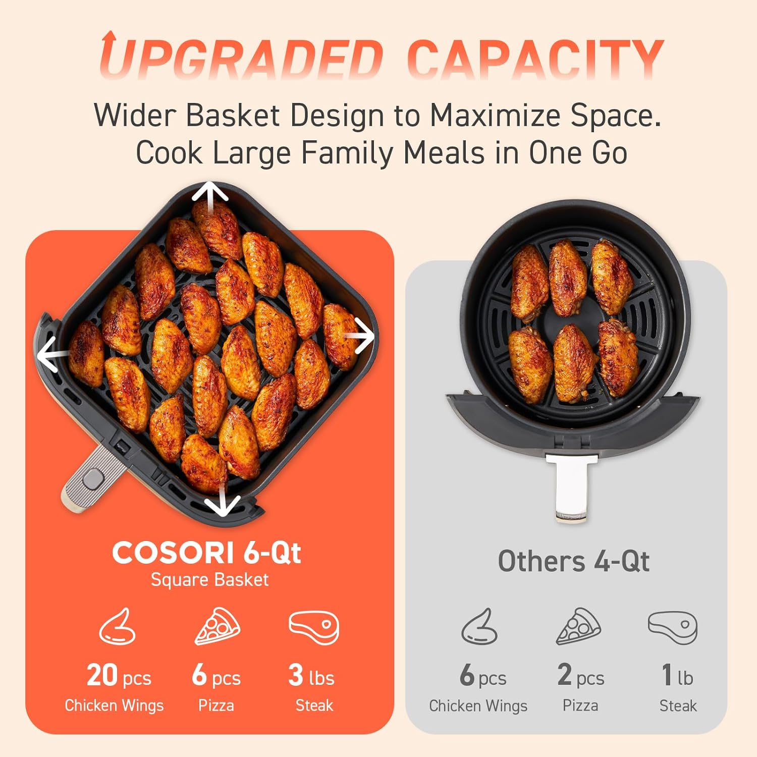 COSORI Air Fryer TurboBlaze, 6L Compact Design - Image 7