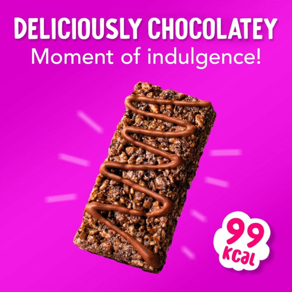 【Flash Sale】Lexi’s® 99 Calorie Chocolate Crispy Treat Bars | Less than 100 Calories! | Gluten Free, Low Fat, Healthy Diet Snacks | Vegetarian | Nut Free | Deliciously Chocolatey, Triple Chocolate x12 - Image 3