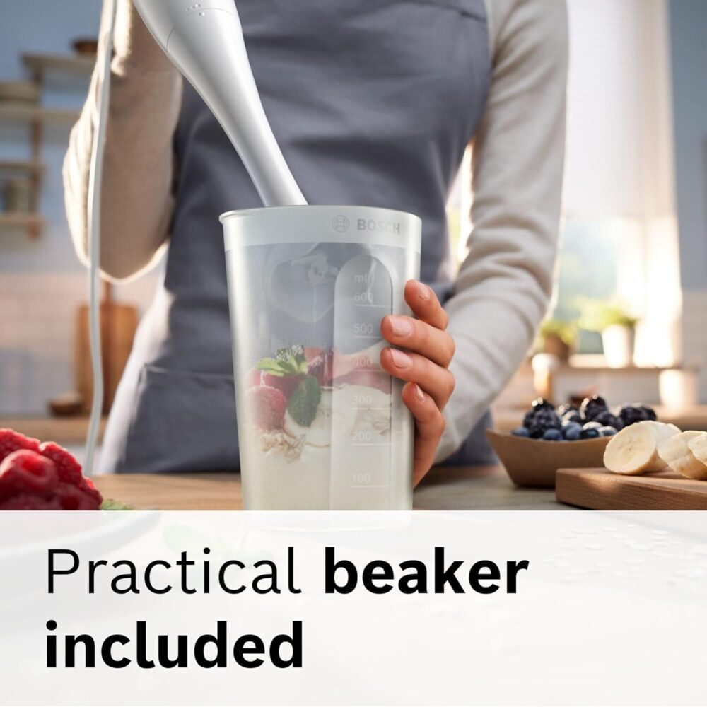 Bosch MSM6B150GB Hand Blender with Beaker, 300W - White - Image 4