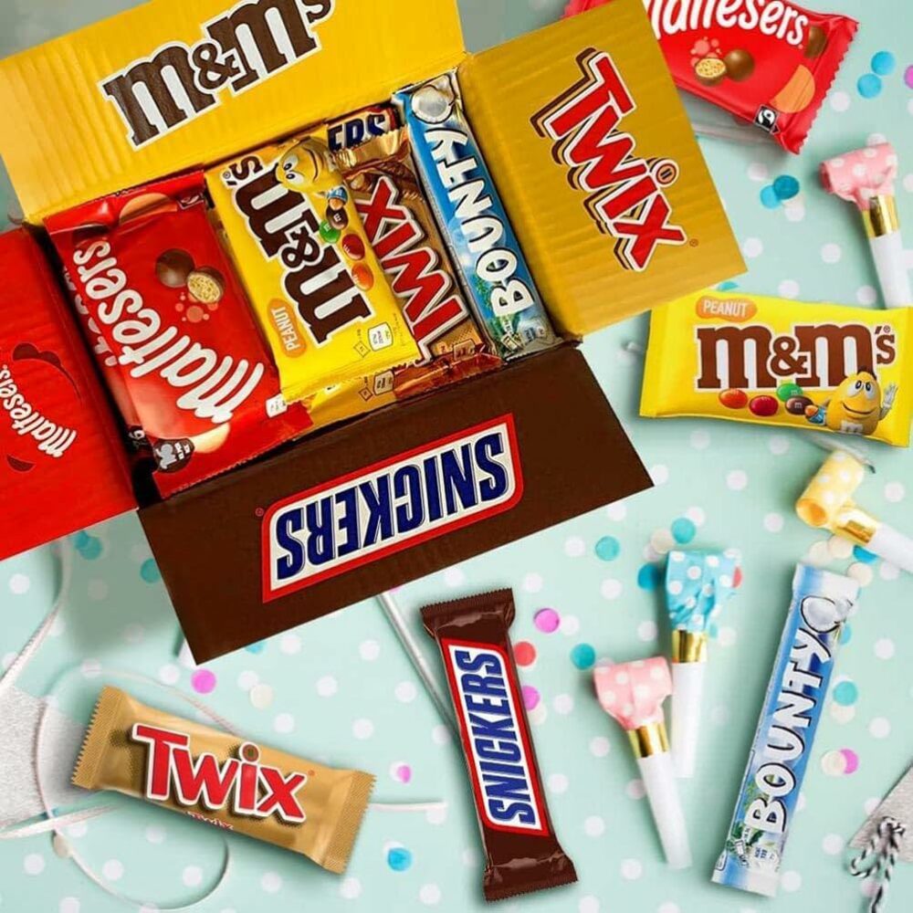 Mixed Bulk Chocolate Box, M&M's Peanuts, Snickers, Twix, Maltesers, Bounty, 1.4kg - Image 3