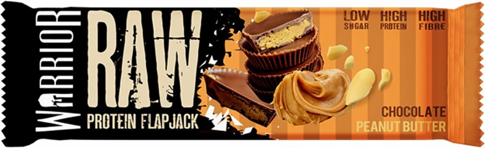 【Flash Sale】Warrior Raw Protein Flapjacks – 12 Bars x 75g Each – Packed with 20g of Protein – Low Sugar, High in Fibre (Chocolate Peanut Butter) - Image 2