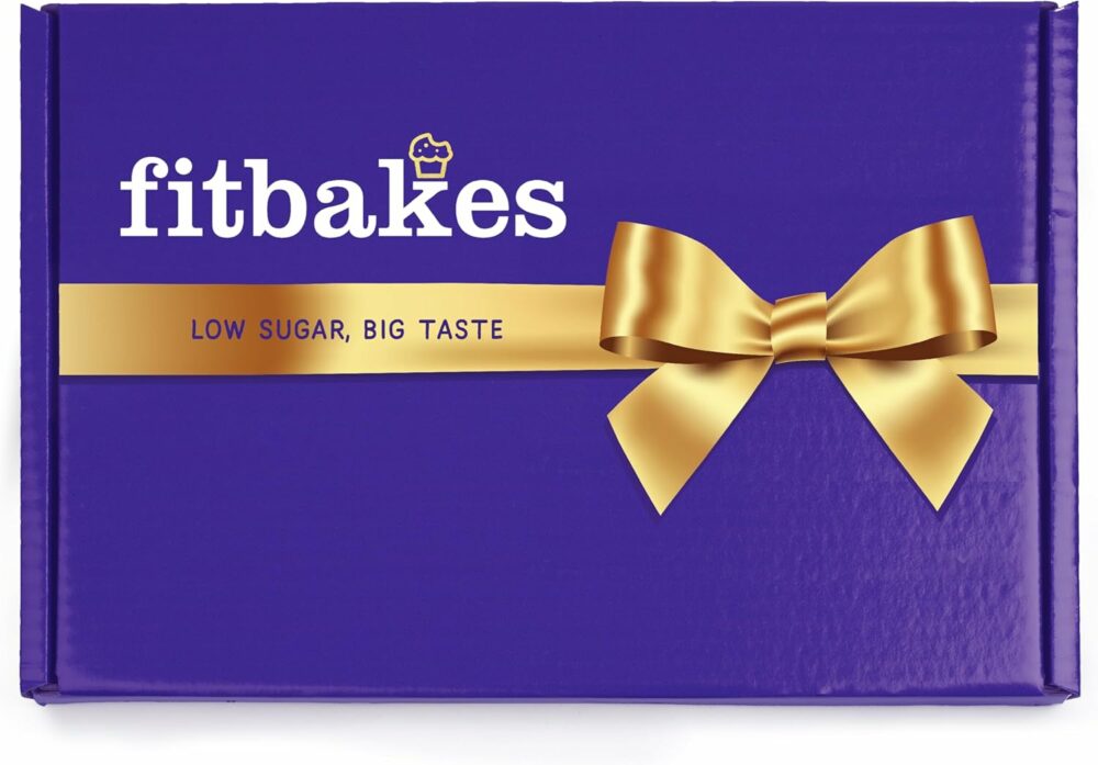 【Flash Sale】Fitbakes Gifts Diabetic Chocolate Gift Box (14x19g) Crunchy Mini Chocolate Keto Snack Bars, Sweet Diabetic Biscuit Food Treats Hamper, 65 Calories, Low Calorie Snack For Women & Men, Fit Bake - Image 2