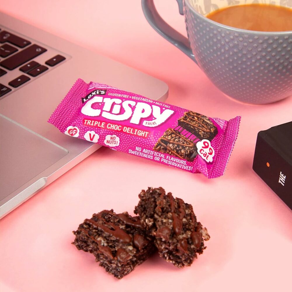 【Flash Sale】Lexi’s® 99 Calorie Chocolate Crispy Treat Bars | Less than 100 Calories! | Gluten Free, Low Fat, Healthy Diet Snacks | Vegetarian | Nut Free | Deliciously Chocolatey, Triple Chocolate x12 - Image 2