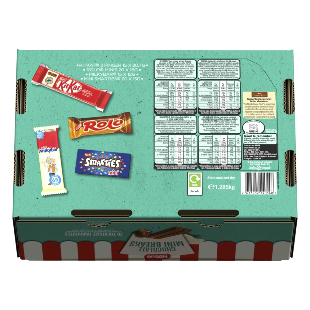 【Flash Sale】Nestlé Chocolate Mini's Selection Box, 70 Chocolate Biscuit Bars - Kit Kat, Smarties, Rolos, Milkybar, Sharing Bulk Chocolate Box - Image 7