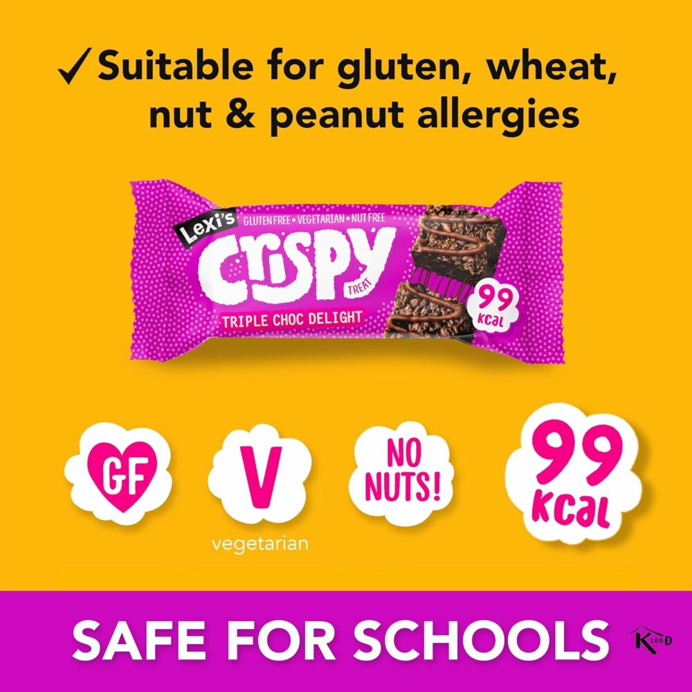 【Flash Sale】Lexi’s® 99 Calorie Chocolate Crispy Treat Bars | Less than 100 Calories! | Gluten Free, Low Fat, Healthy Diet Snacks | Vegetarian | Nut Free | Deliciously Chocolatey, Triple Chocolate x12 - Image 5