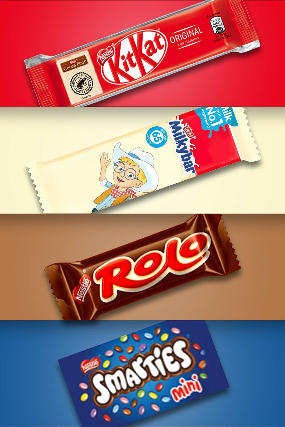 【Flash Sale】Nestlé Chocolate Mini's Selection Box, 70 Chocolate Biscuit Bars - Kit Kat, Smarties, Rolos, Milkybar, Sharing Bulk Chocolate Box - Image 5