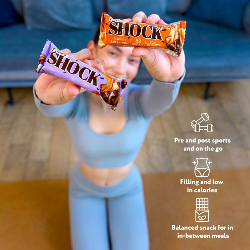 【Flash Sale】FitnesSHOCK Protein Bar Mix Box 24-Variety-Pack, No Added Sugar, High 20% Protein, Low Carb, Lower Calories, Rich in Fiber 24x50g - Image 6