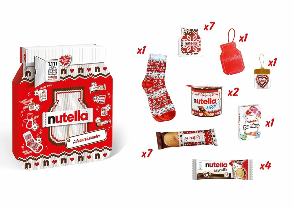 a Chocolate Advent Calendar Alternative with 24 Festive Treats and Nutella Mini Gifts for Children and Adults - Image 3
