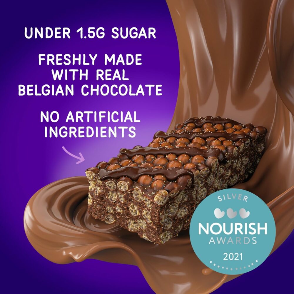 【Flash Sale】Fitbakes Gifts Diabetic Chocolate Gift Box (14x19g) Crunchy Mini Chocolate Keto Snack Bars, Sweet Diabetic Biscuit Food Treats Hamper, 65 Calories, Low Calorie Snack For Women & Men, Fit Bake - Image 4