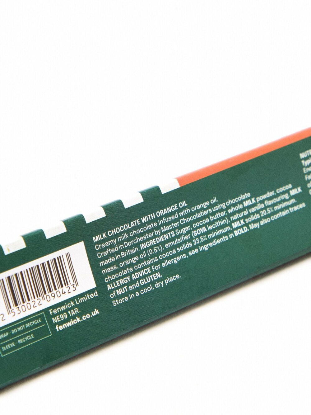 Orange Infused Milk Chocolate Bar 85g - Image 3