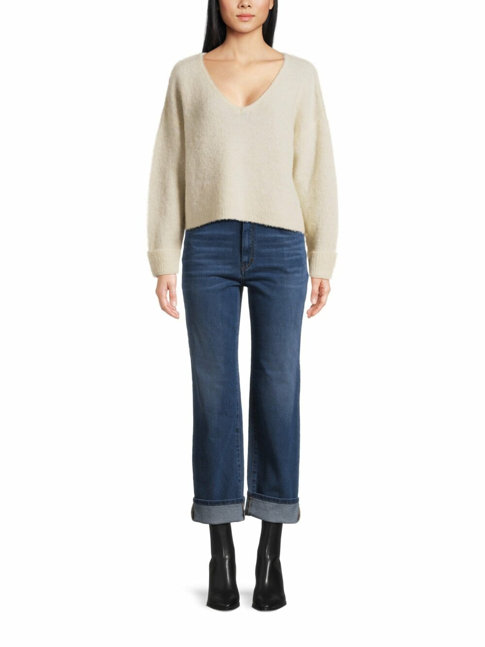 East V Neck Knit Jumper - Image 2