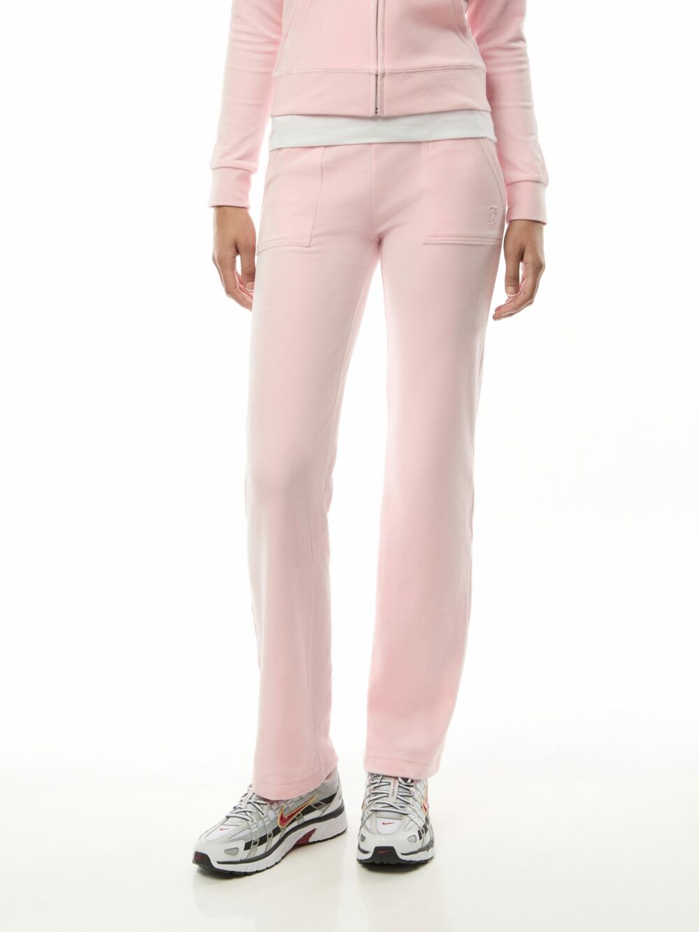 Classic Velour Mid Rise Pocketed Trackpant - Image 4