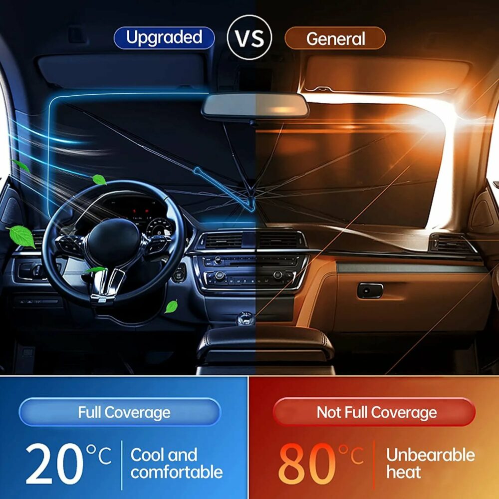 🔥🔥🔥Car Windshield Sun Shade Umbrella (Auto Windshield Covers Most Cars) - Image 7