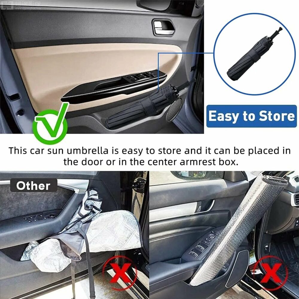 🔥🔥🔥Car Windshield Sun Shade Umbrella (Auto Windshield Covers Most Cars) - Image 2
