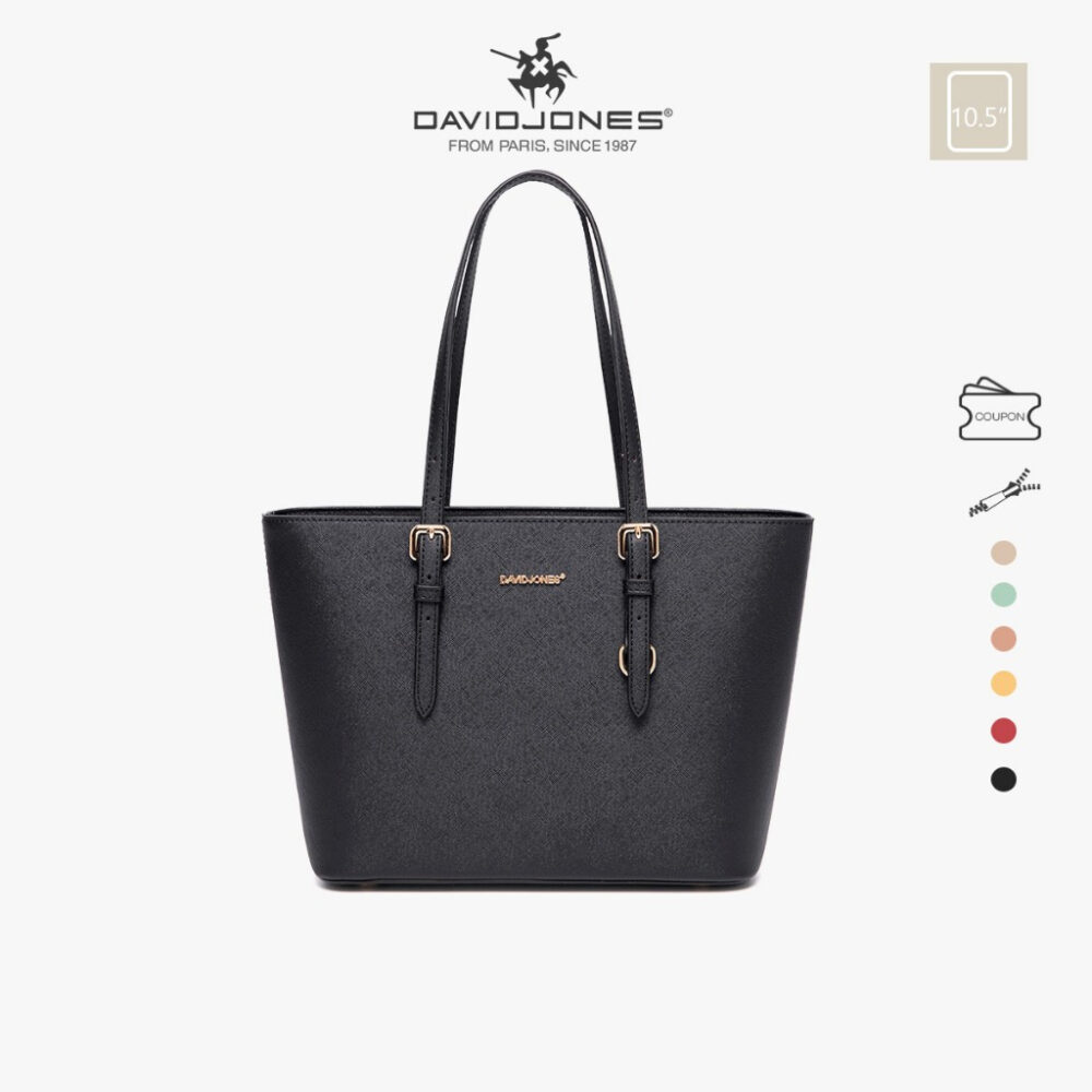 DavidJones Women's Medium PU Leather Tote Bag - Image 2