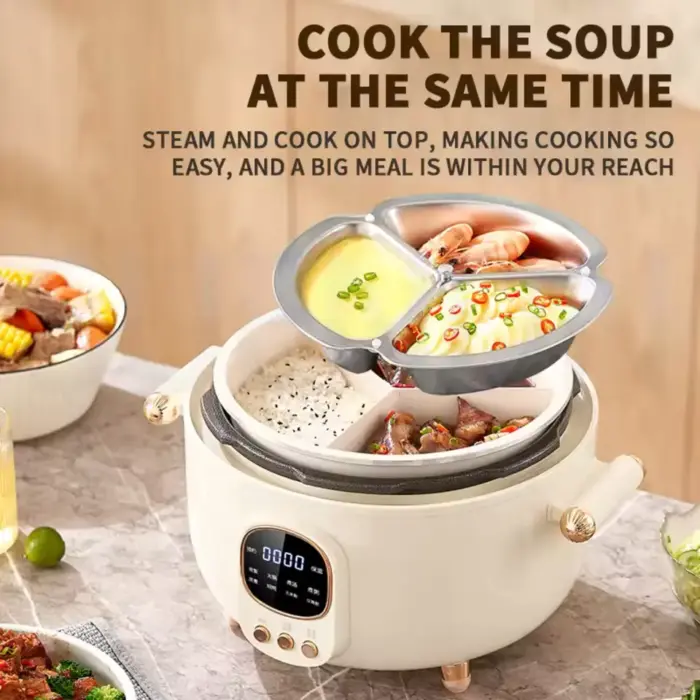 Three-grid electric pressure cooker