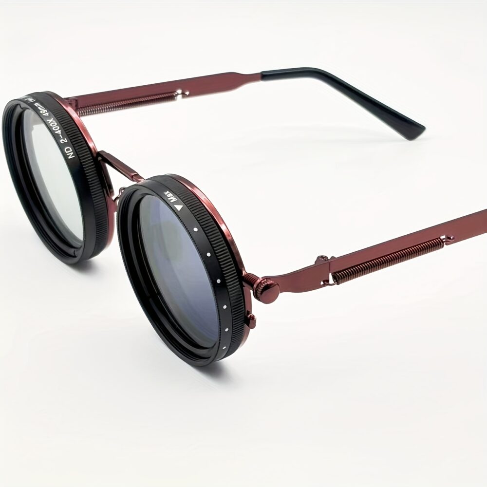 Fashionable Adjustable Sunglasses: Suitable for retro punk parties, sunshade, sun protection and festivals like Easter, graduation season, Halloween and Christmas. With aluminum-magnesium lenses, alloy frames, a glasses case and a lens cloth. - Image 10