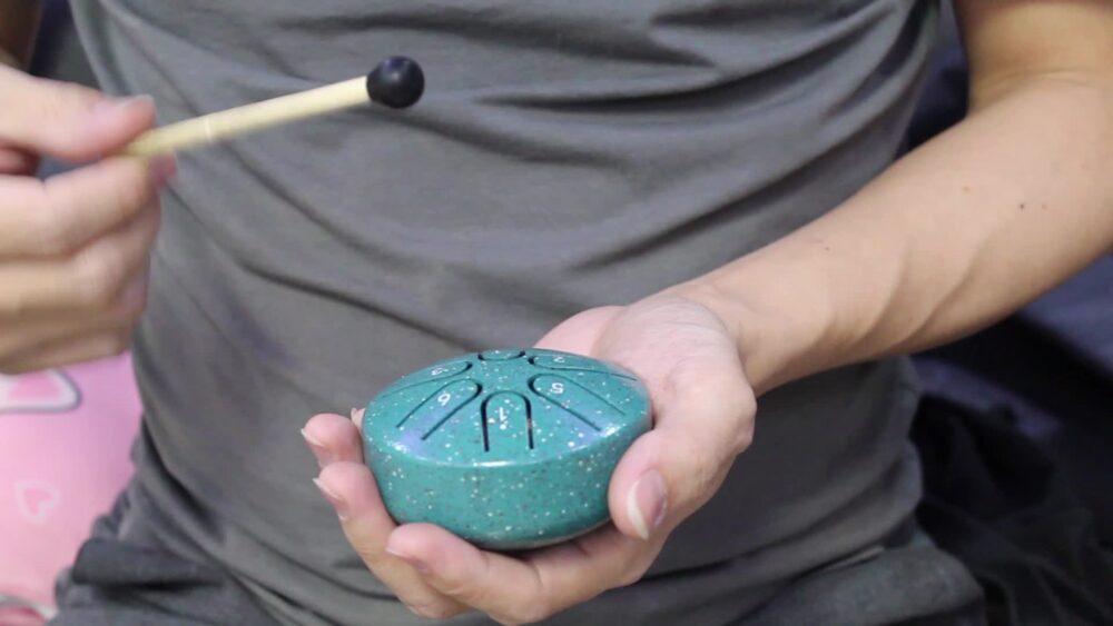 Ethereal Drum, A 3-inch 6-tones Steel Tongue Drum, Is Compact And Portable, Allowing People To Relieve Stress, Heal And Meditate. It Comes With Drumsticks And Music Notes. Eid Al-Adha Mubarak - Image 9