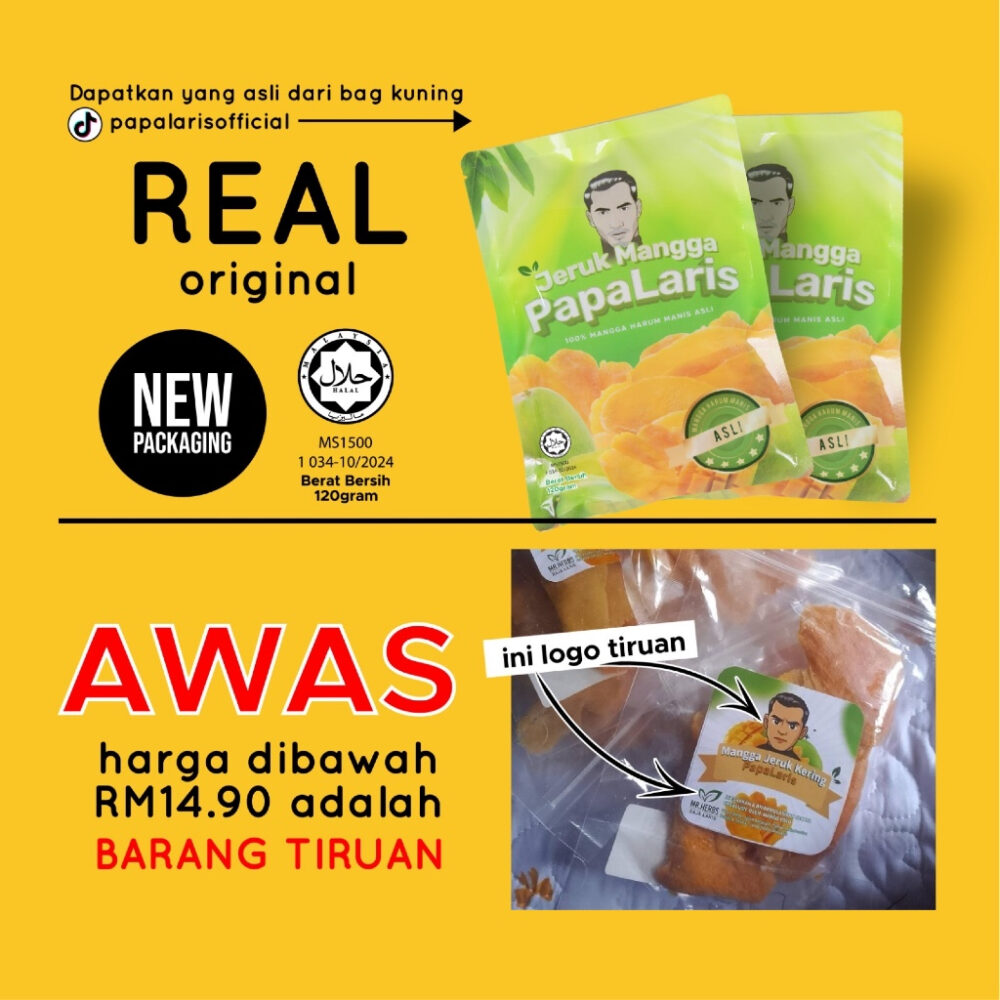 JERUK MANGGA PAPA LARIS 2.0 - Beli 4 Pack Percuma 8 Pack & 1 Bekas Makanan (Stock Terhad) - 120g Keistimewaan Rasa Mangga Terbaik! - Image 4