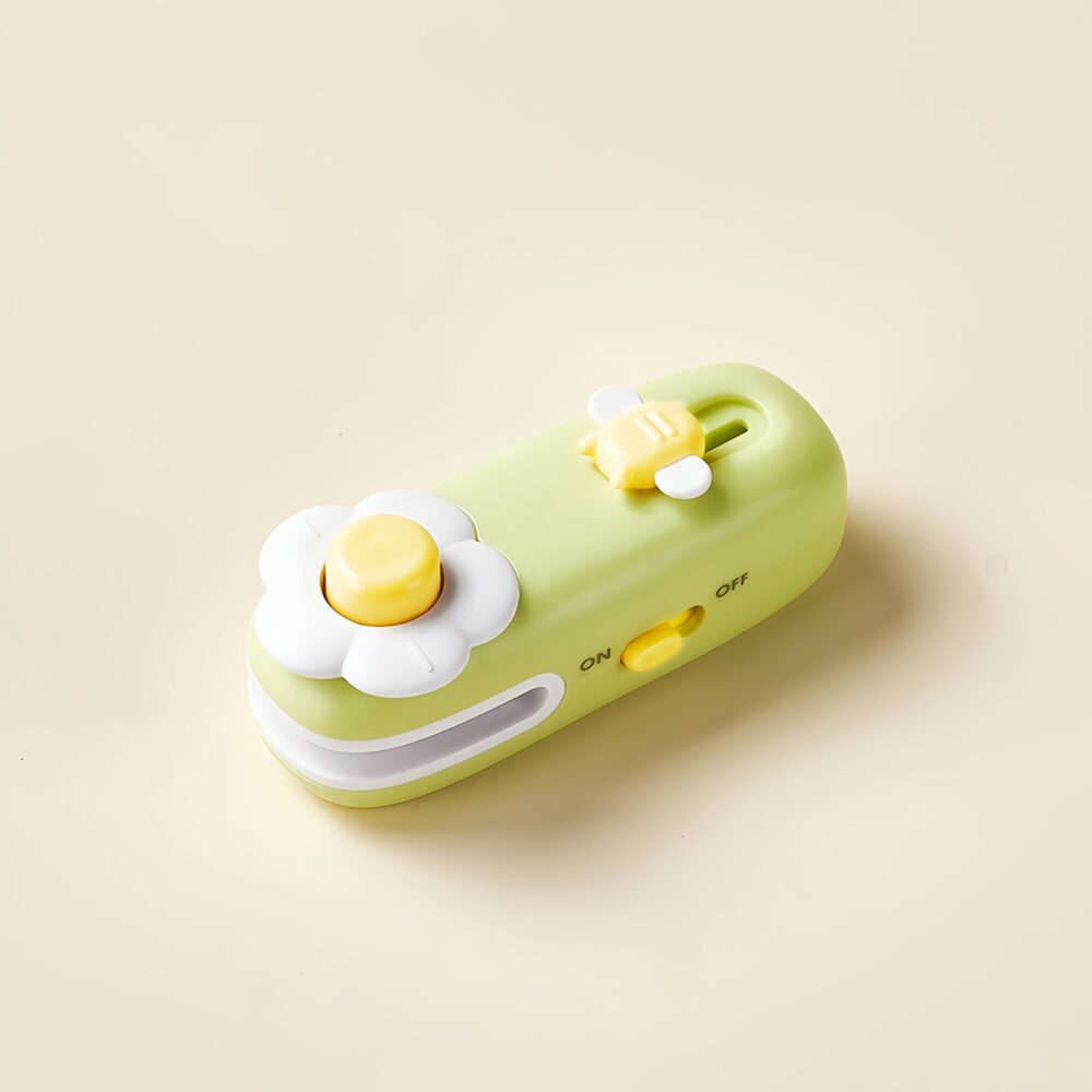 1pc Flower style snack sealer, mini rechargeable household small portable hand press sealer, - Image 8