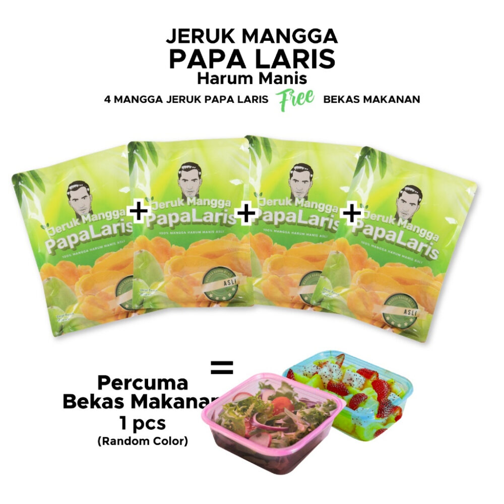 JERUK MANGGA PAPA LARIS 2.0 - Beli 4 Pack Percuma 8 Pack & 1 Bekas Makanan (Stock Terhad) - 120g Keistimewaan Rasa Mangga Terbaik! - Image 7