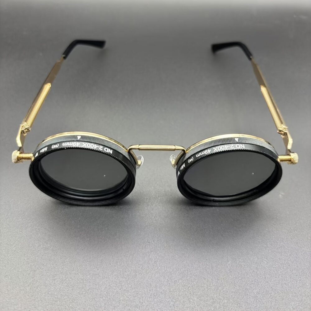 Fashionable Adjustable Sunglasses: Suitable for retro punk parties, sunshade, sun protection and festivals like Easter, graduation season, Halloween and Christmas. With aluminum-magnesium lenses, alloy frames, a glasses case and a lens cloth. - Image 6