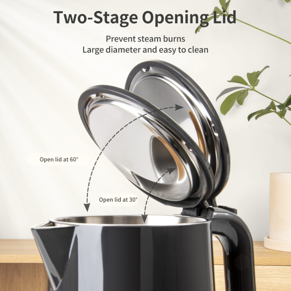 Simplus 1.7L Electric Kettle | 1500W Fast Heating | 304 Stainless Steel Inner | Double-layer Anti-Dry Burn Protection - Image 8