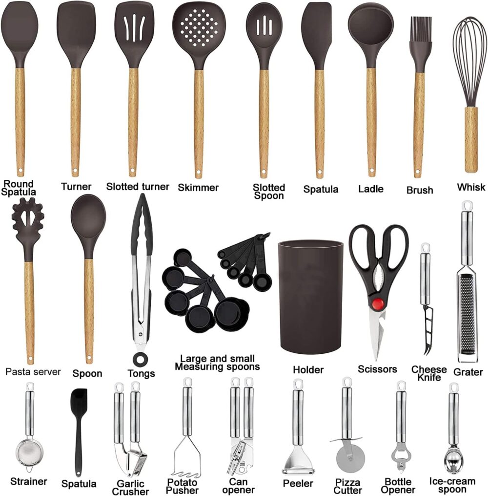 Cooking Utensils Set- 35 PCs Kitchen Utensils with Grater - Image 26