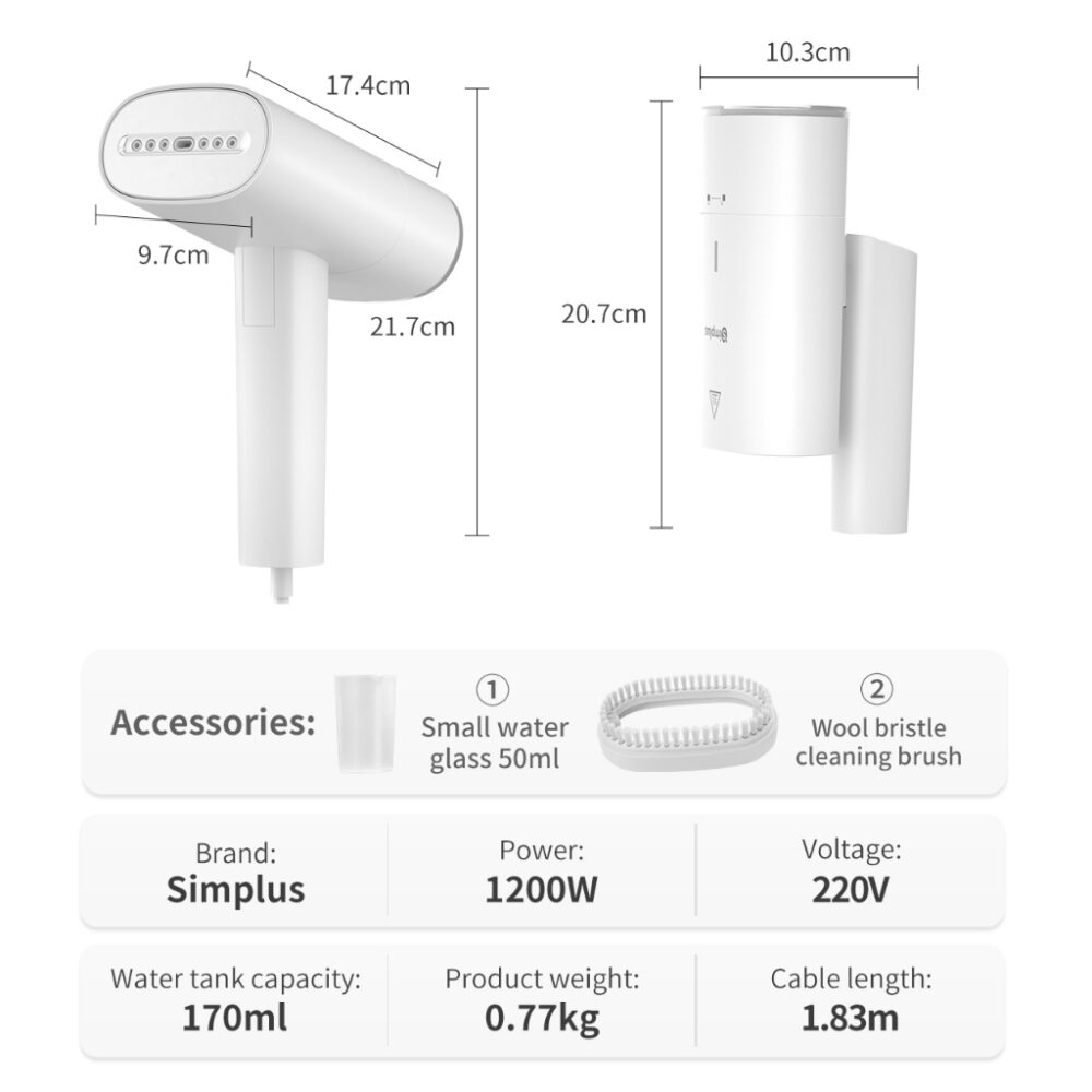 【Simplus Series】Handheld Garment Steamer Iron Steam Portable Travel High Capacity Steam Pengukus Pakaian Tangan [Limited exclusive benefits for new users] - Image 9