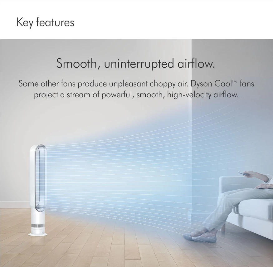 【Limited Time Offer】Dyson Cool™️ AM07 Tower Fan — Fast Shipping from Selangor + 3-Year Warranty  (White or Silver)