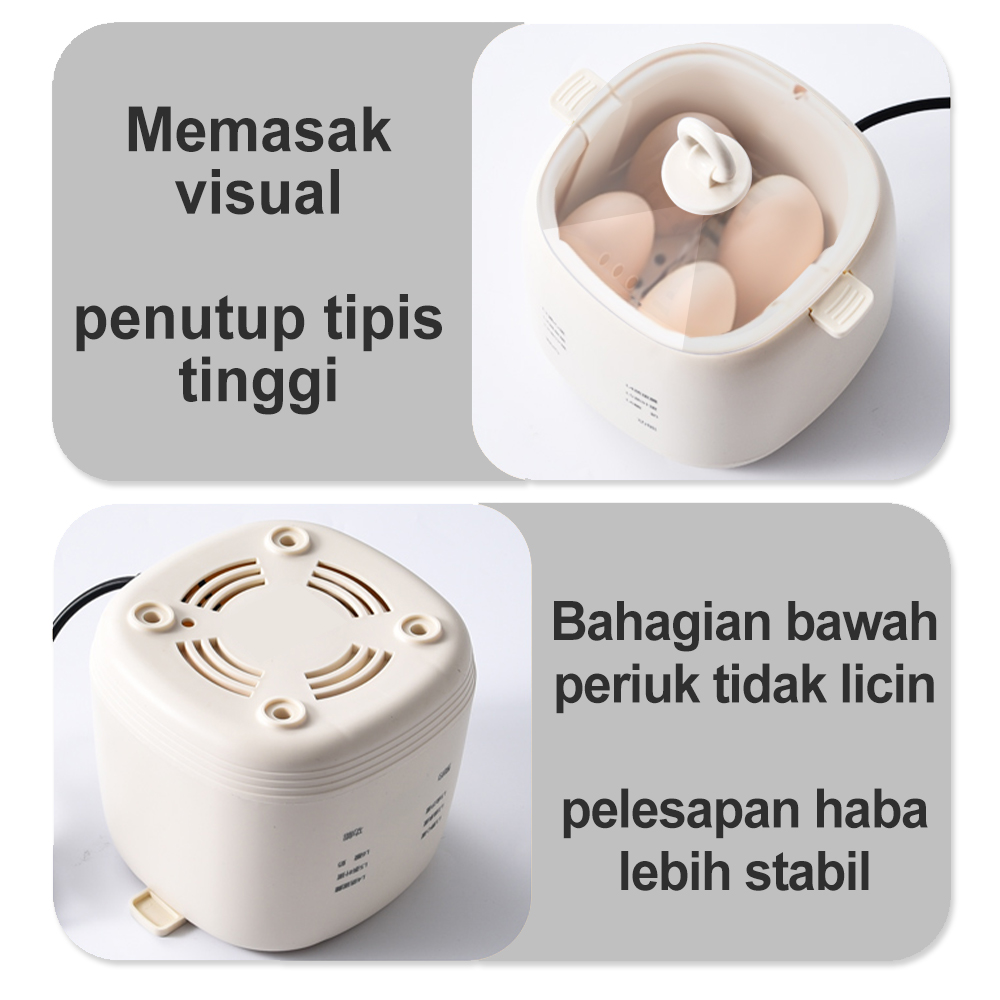 Simmo Electric Egg Boiler Egg Cooker 200W 4 Egg Boiler Capacity Automatic Quickly Cooked Multifunctional Egg Steamer