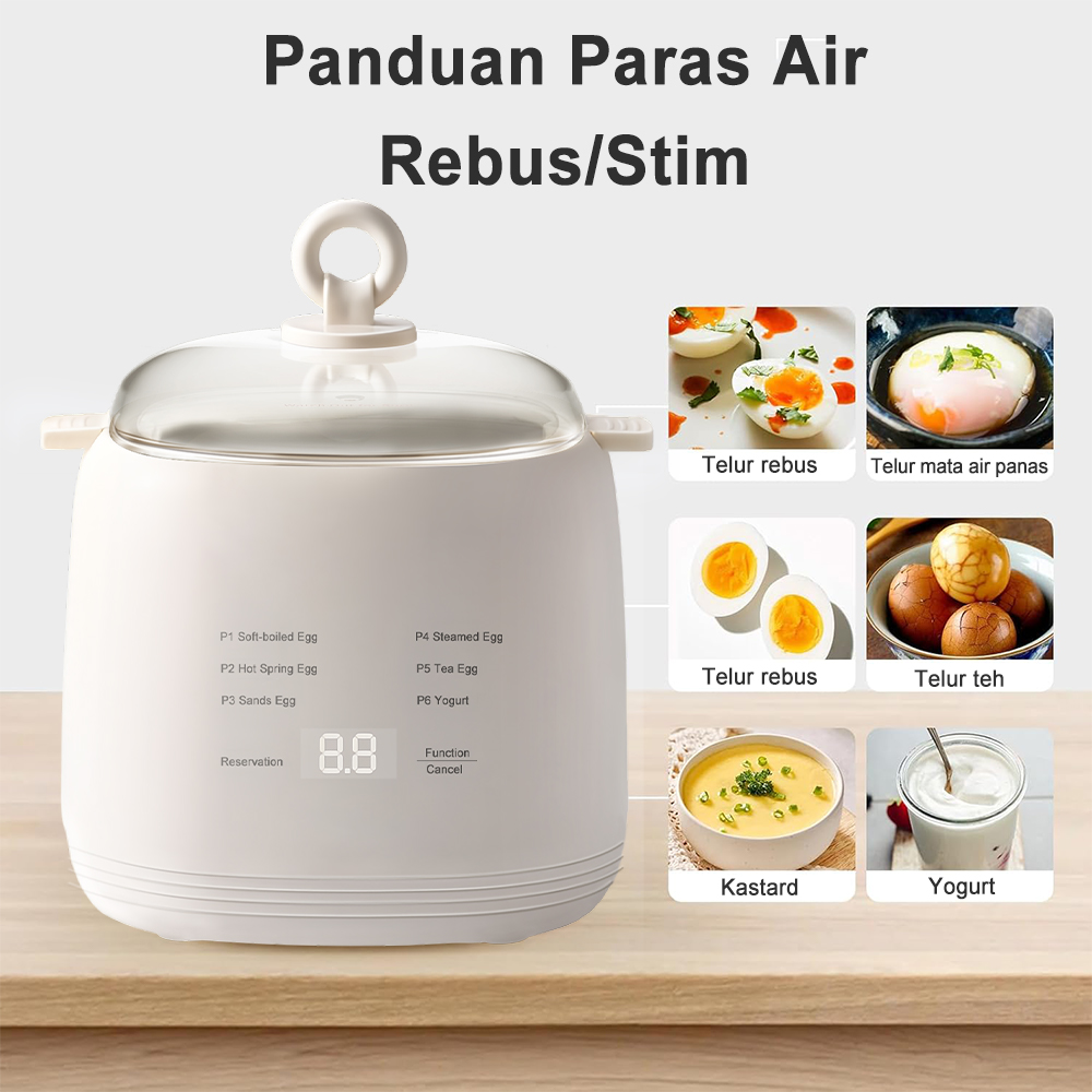 Simmo Electric Egg Boiler Egg Cooker 200W 4 Egg Boiler Capacity Automatic Quickly Cooked Multifunctional Egg Steamer