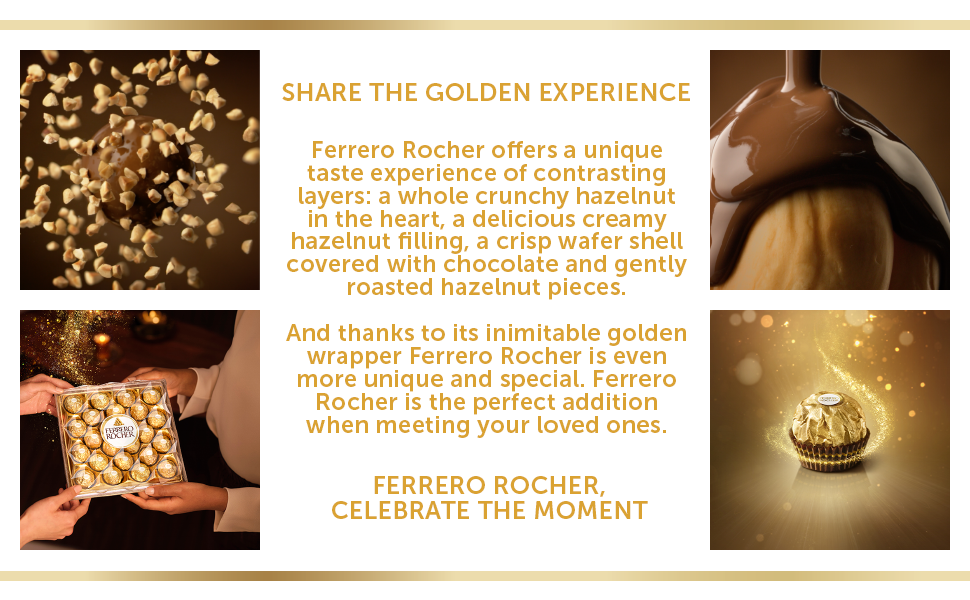 【Exclusive for new users】Ferrero Rocher Pralines Large Chocolate Box Covered in Milk Chocolate and Nuts - Box of 42 (525g)
