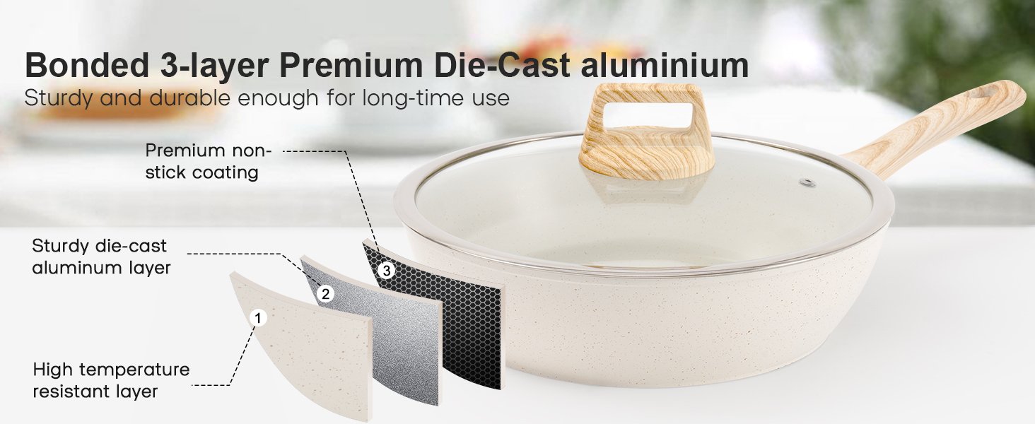 【One Day Only】17 Pcs Pots and Pans Set Non Stick Kitchen Cookware Sets