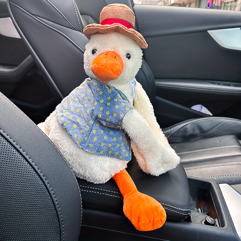 Adorable Duck-Shaped Car Tissue Box, Cute Hanging Car Tissue Holder, Creative Car Decoration.